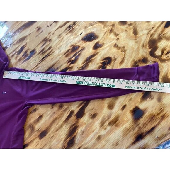 Nike Pullover Dri Fit Hood Long Sleeve Purple Run Ahtleisure Athletic Size Small - Picture 10 of 14
